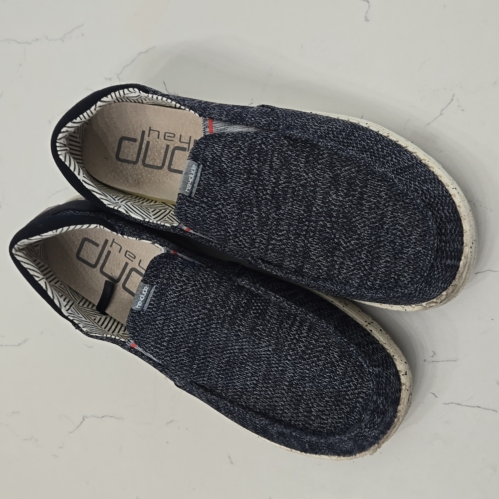 Hey Dude Thad Sox Ocean Blue Slip On Sneakers Men's US 10